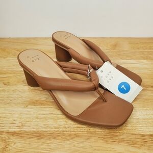 A New Day Women's Elvie Mule Heels Brown NWT